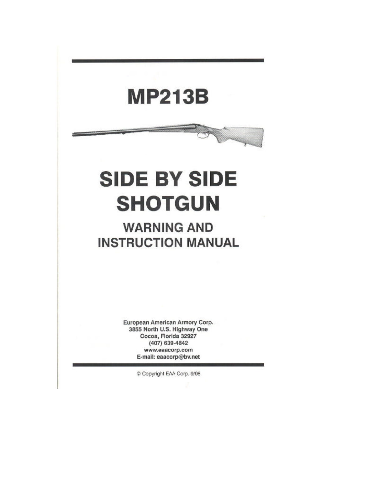 eaa mp213b User Guide