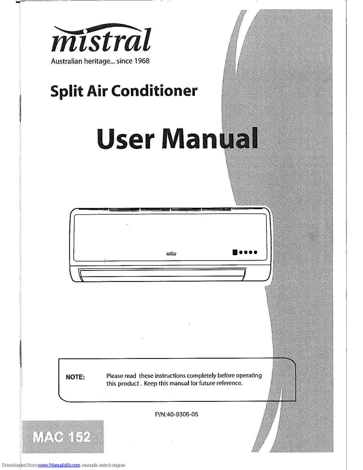 Mistral MAC 152 User Manual