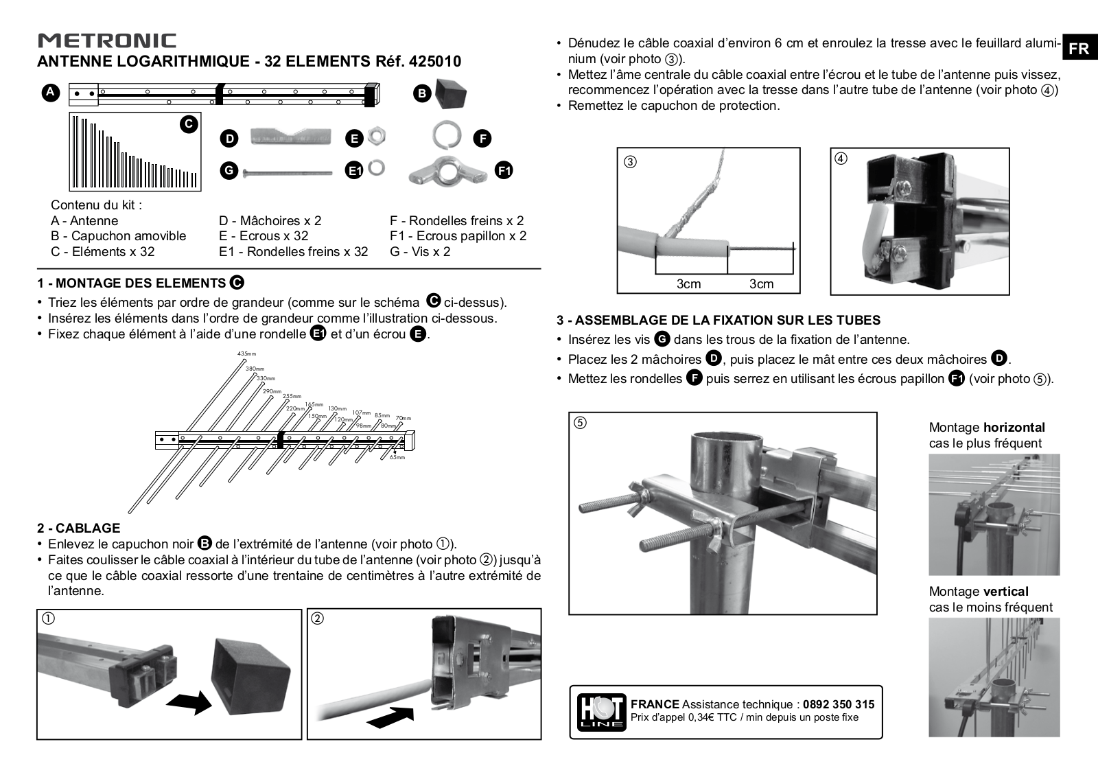 METRONIC ANTENNE LOGARITHMIQUE User Manual