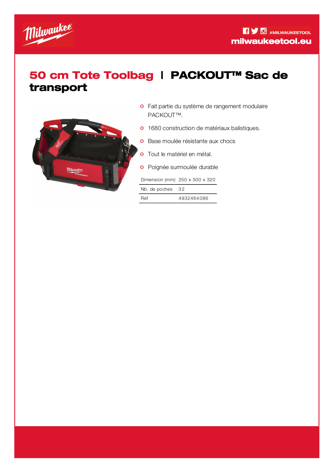 Milwaukee 4932464086 Specification - ManualMachine.com