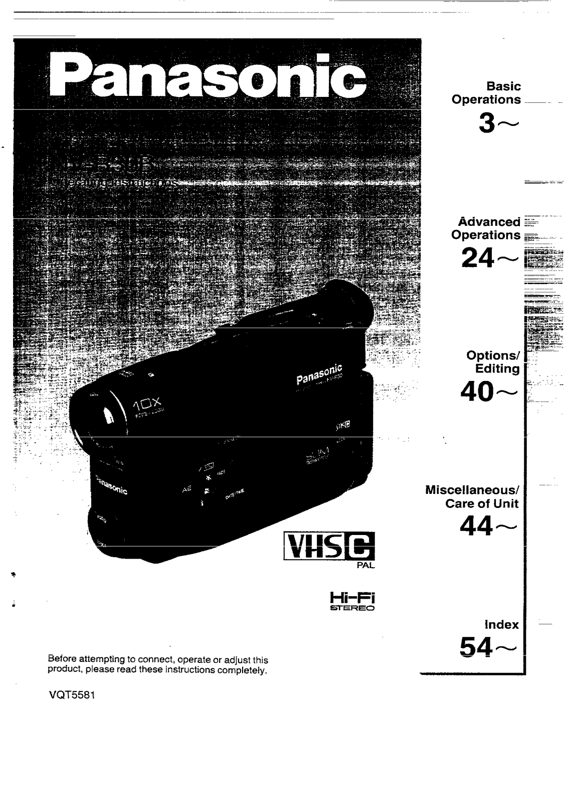 Panasonic NVR30 User Manual
