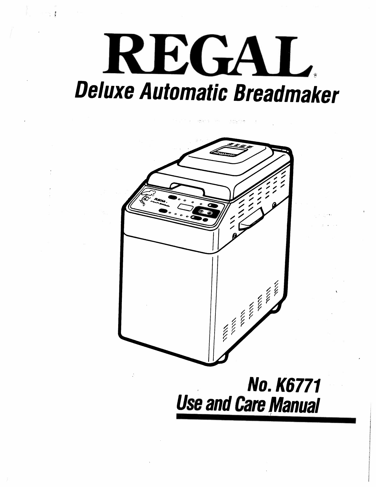 Regal K6771 User Manual