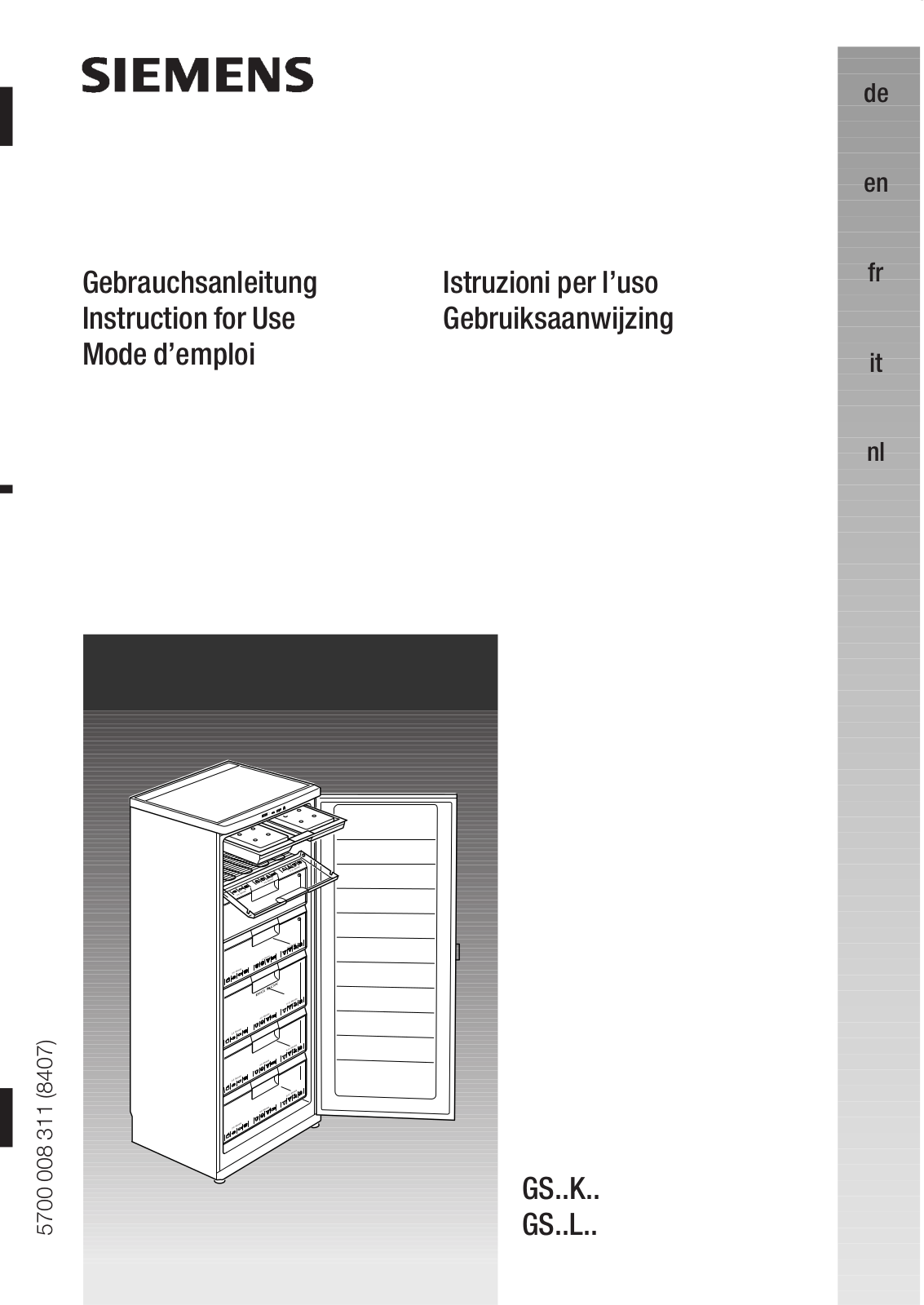 SIEMENS GS32S421 User Manual