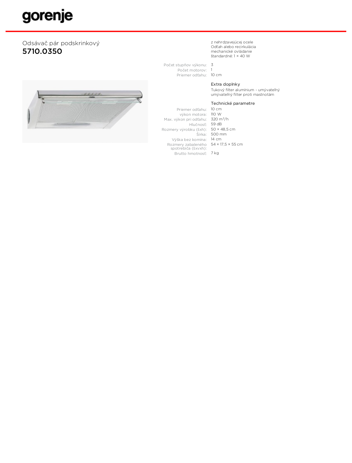 Gorenje 5710.0350 BROCHURE