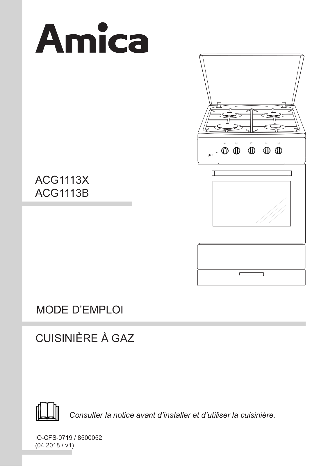 Amica ACG1113X, ACG1113B User Manual