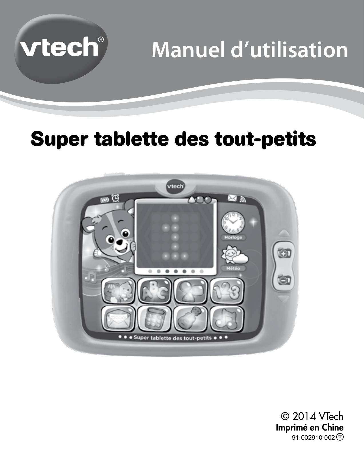 VTECH Super Tablette des Tout-Petits Manuel d'utilisation