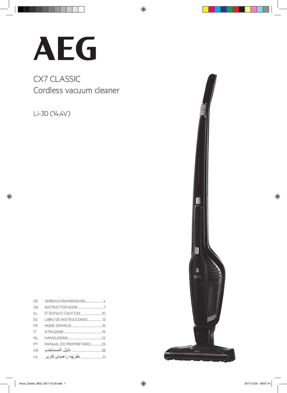 AEG CX7 User Guide