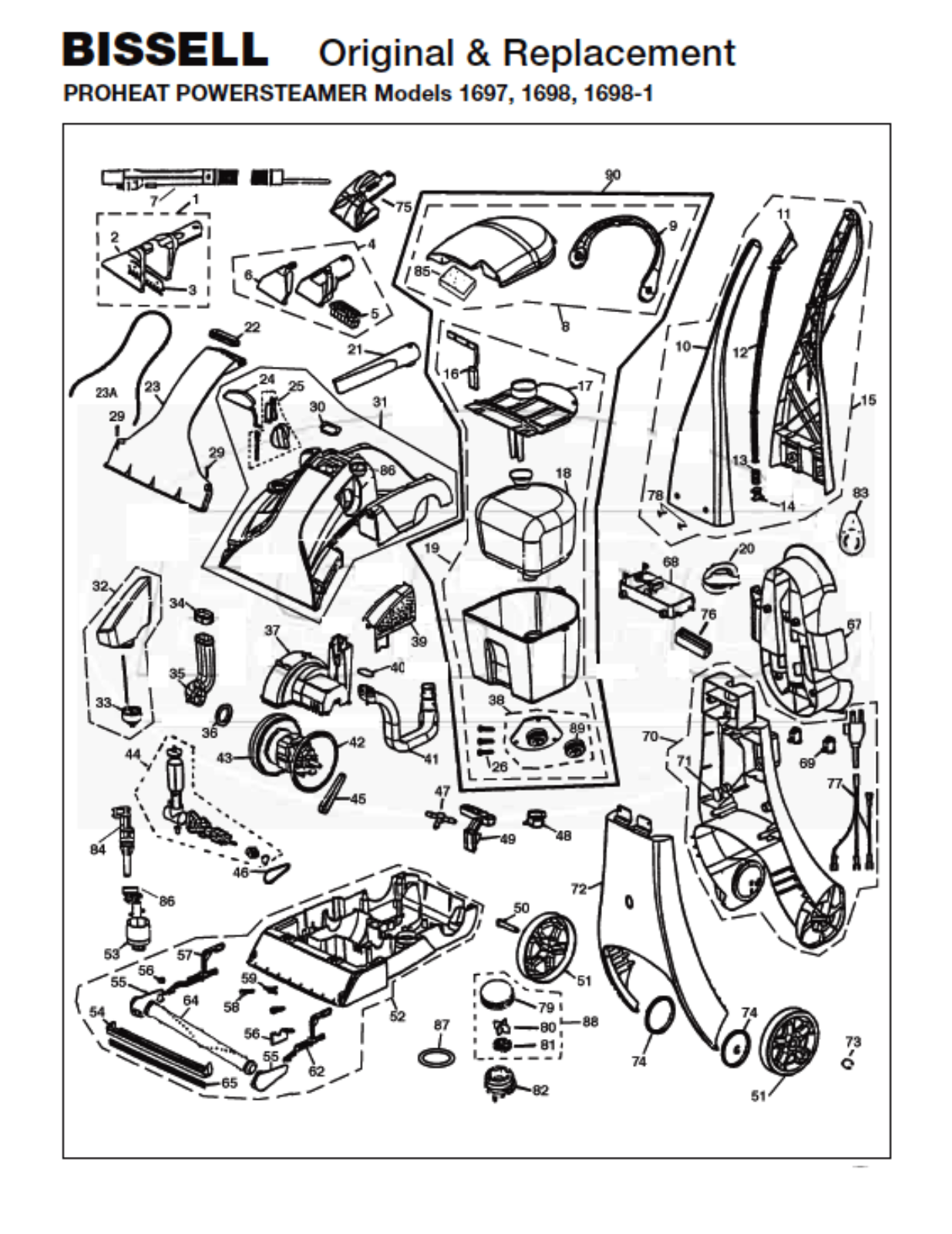 Bissell 1698-1, 1697, 1698 Product Data