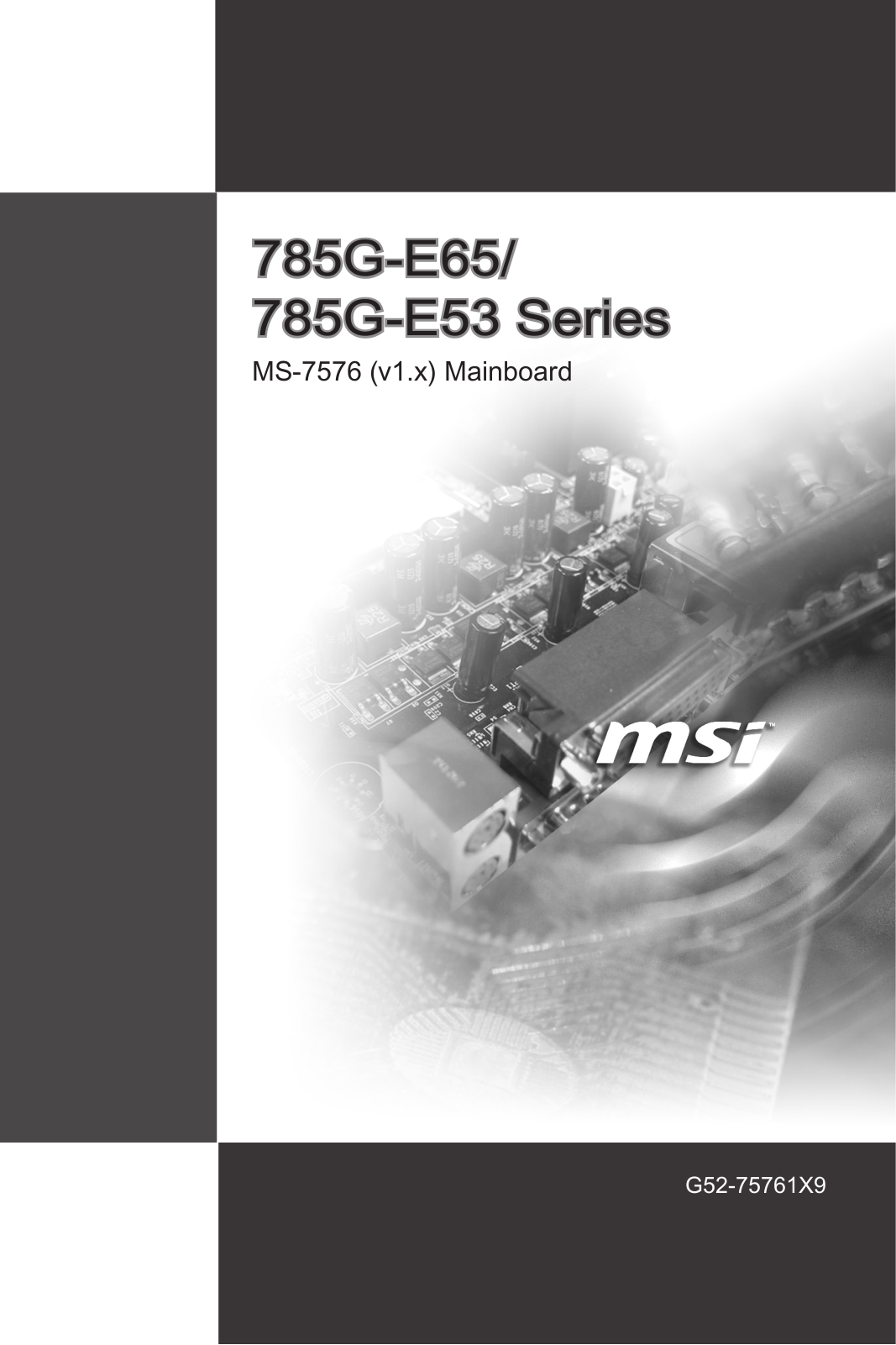 MSI 785G-E53 User Manual