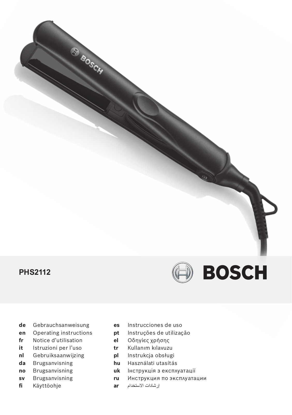 Bosch PHS 2102 User Manual