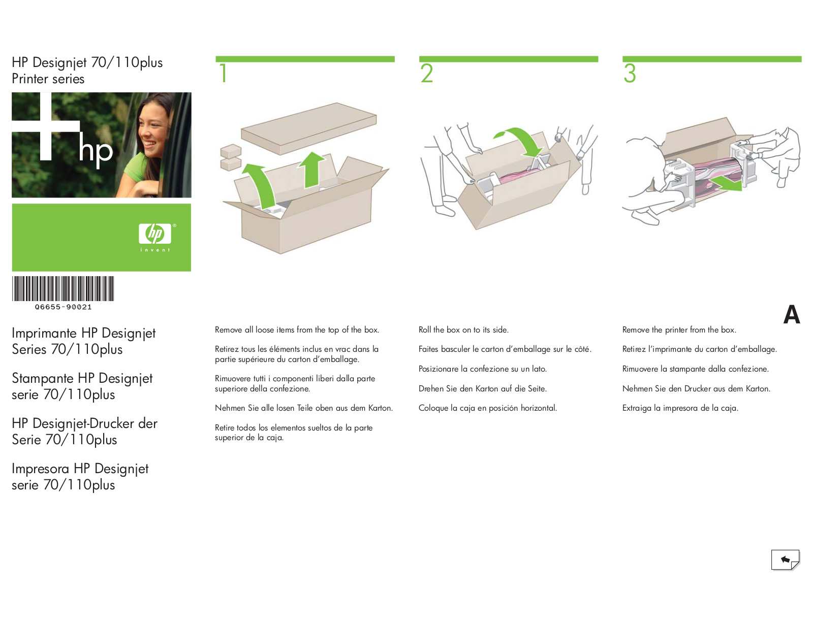 HP Designjet 70 Startup Guide