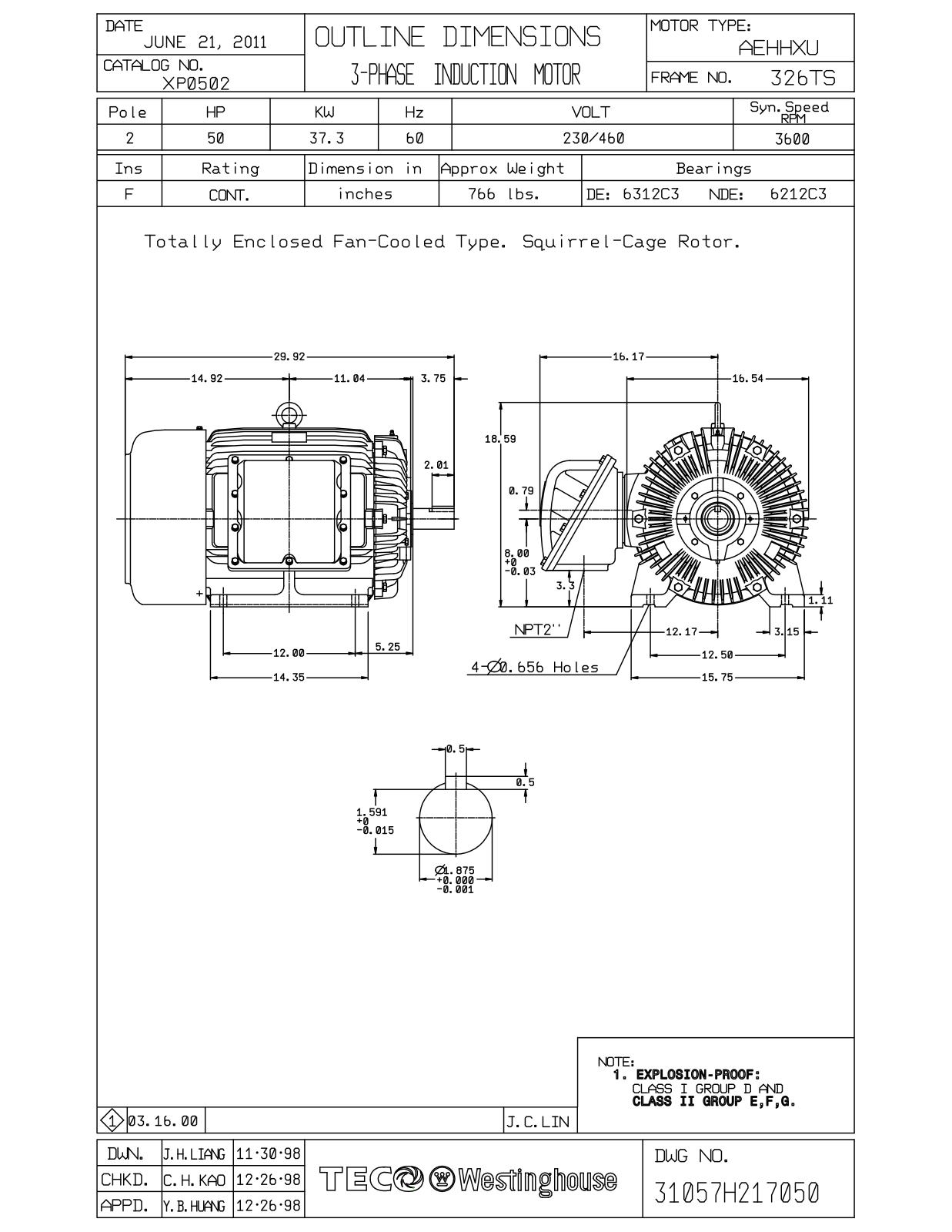 Teco XP0502 Reference Drawing