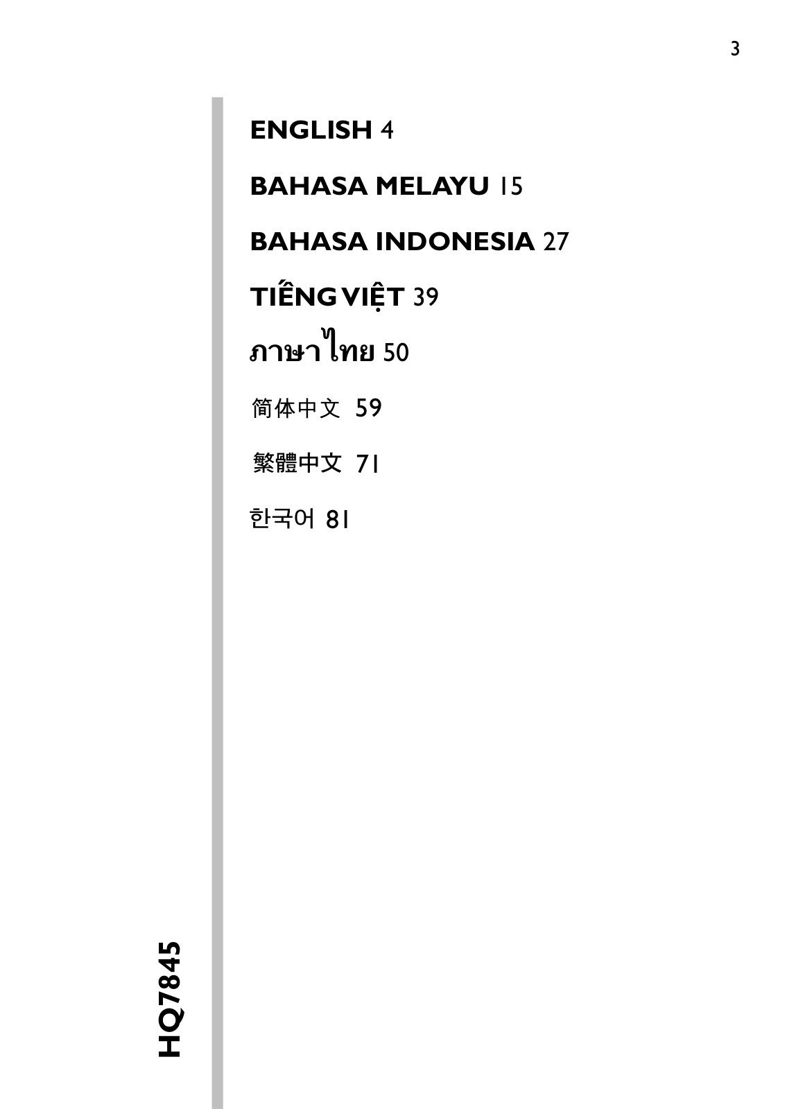 Philips HQ7845 User Manual