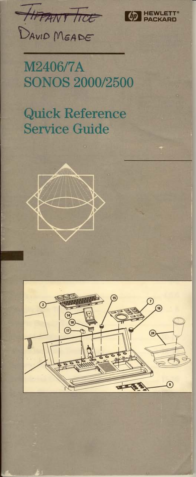 HP Sonos 2500, Sonos 2000, M2407A, M2406 A Service Manual