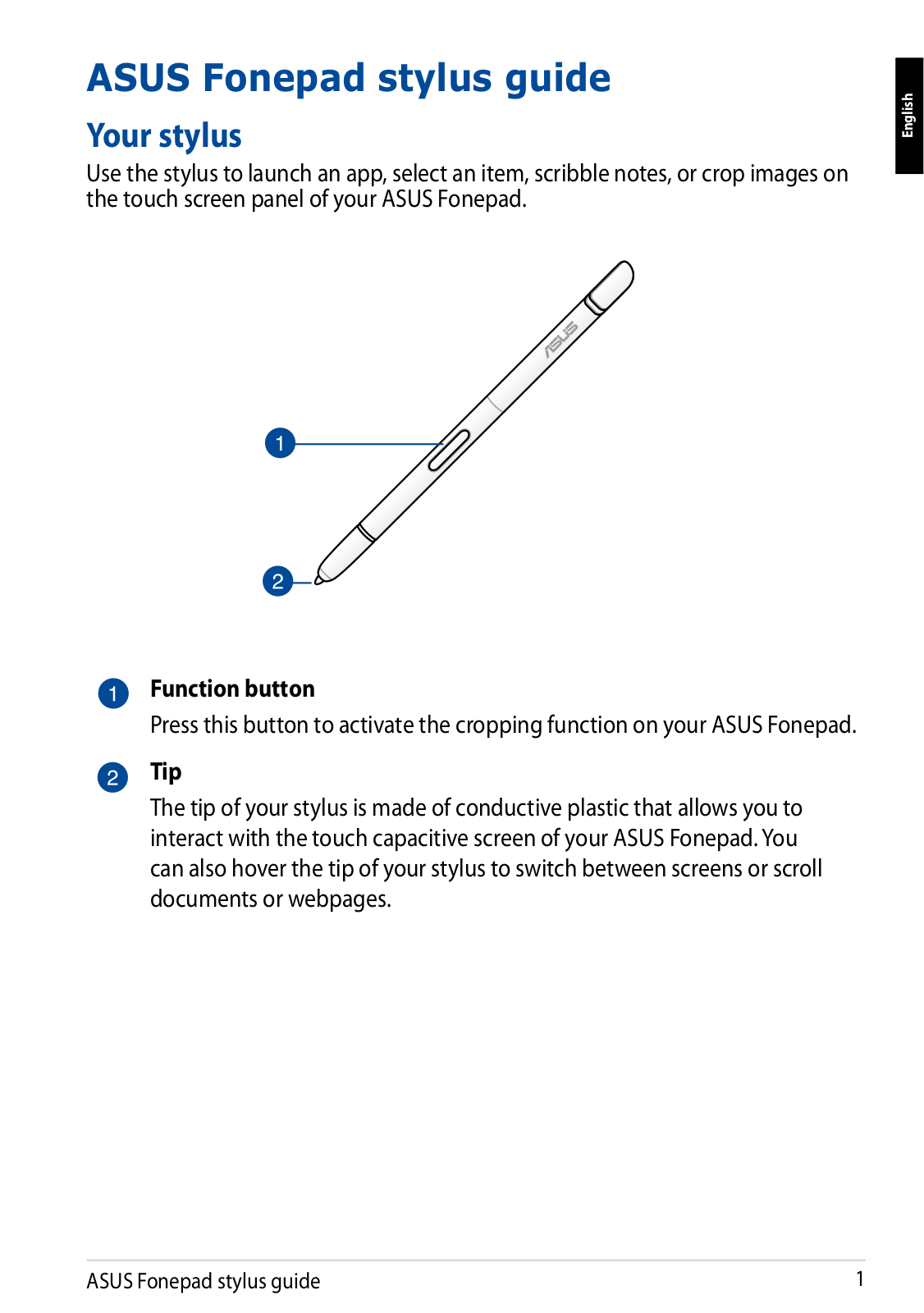 Asus ME560CG stylus guide