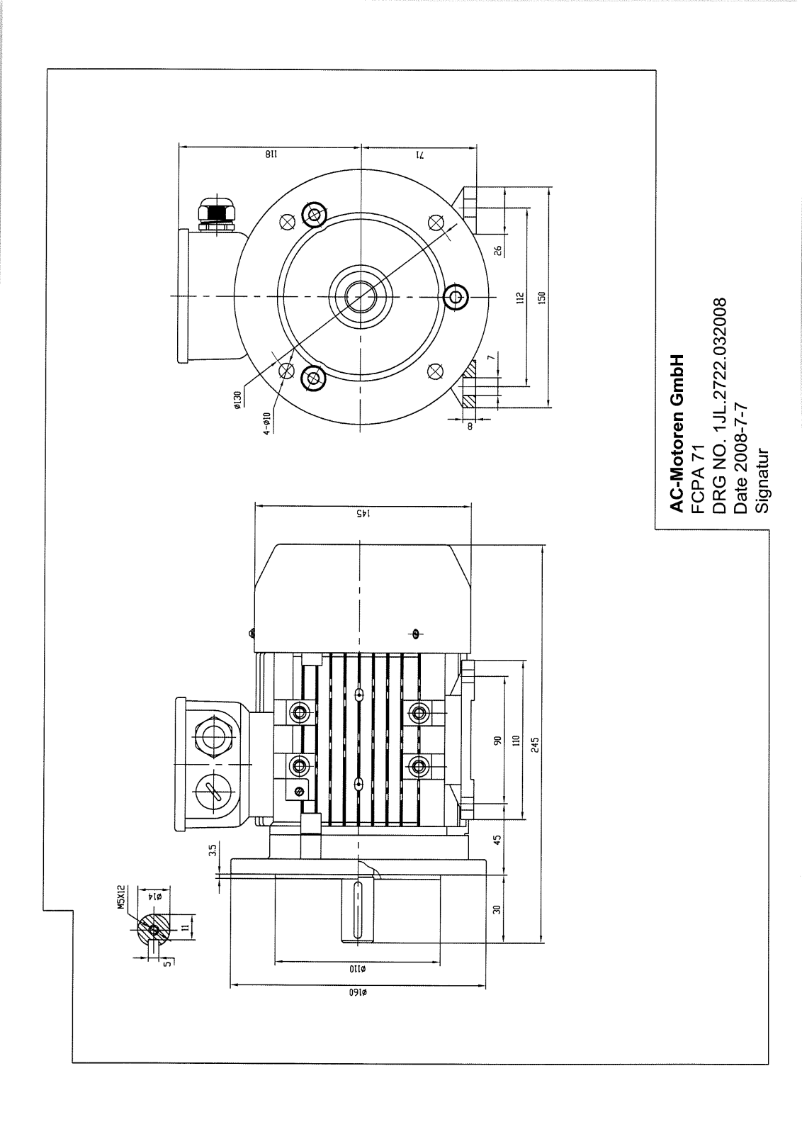 AC-Motoren GmbH FCPA 71 Schematic