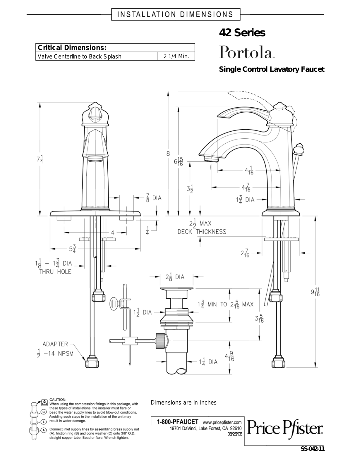 Pfister GT42-RP0K User Manual