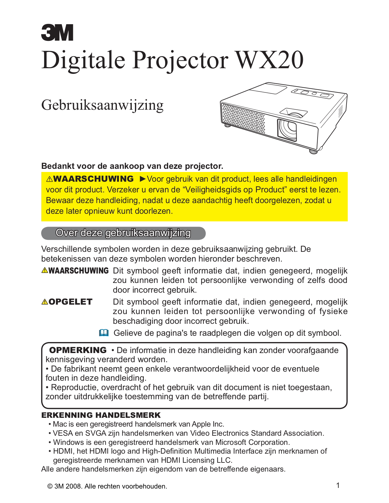 3M WX20 Operator Guide