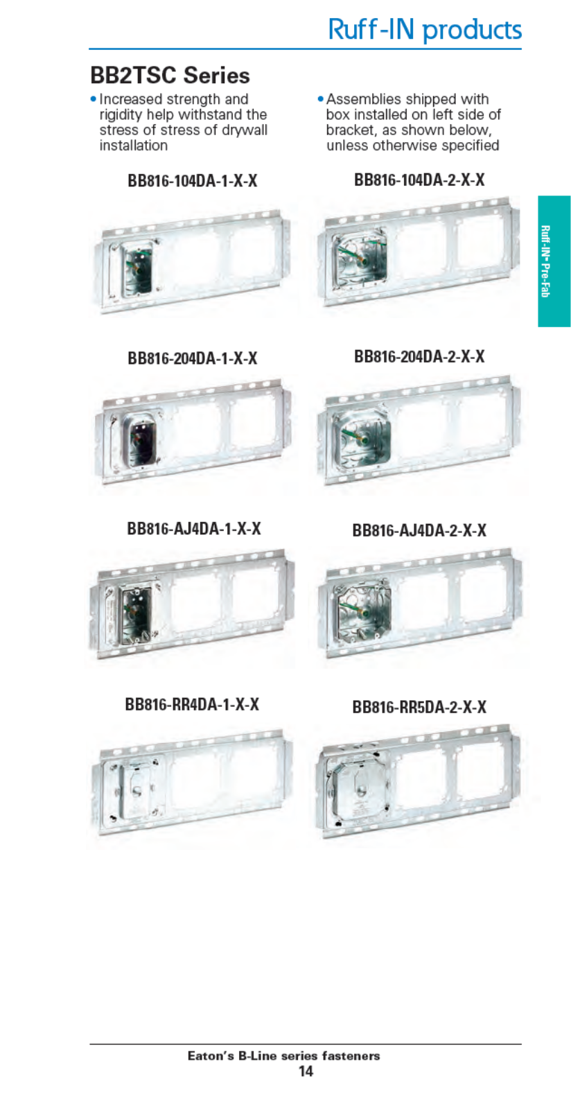 Cooper B-Line BB2TSC Series Catalog Page