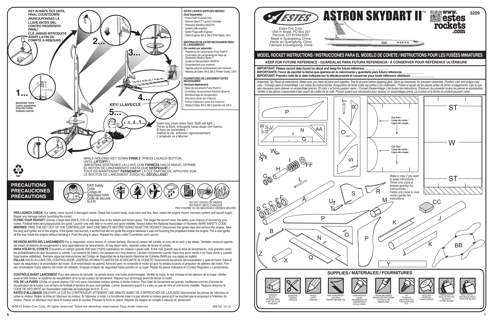 ESTES Astron Skydart II User Manual