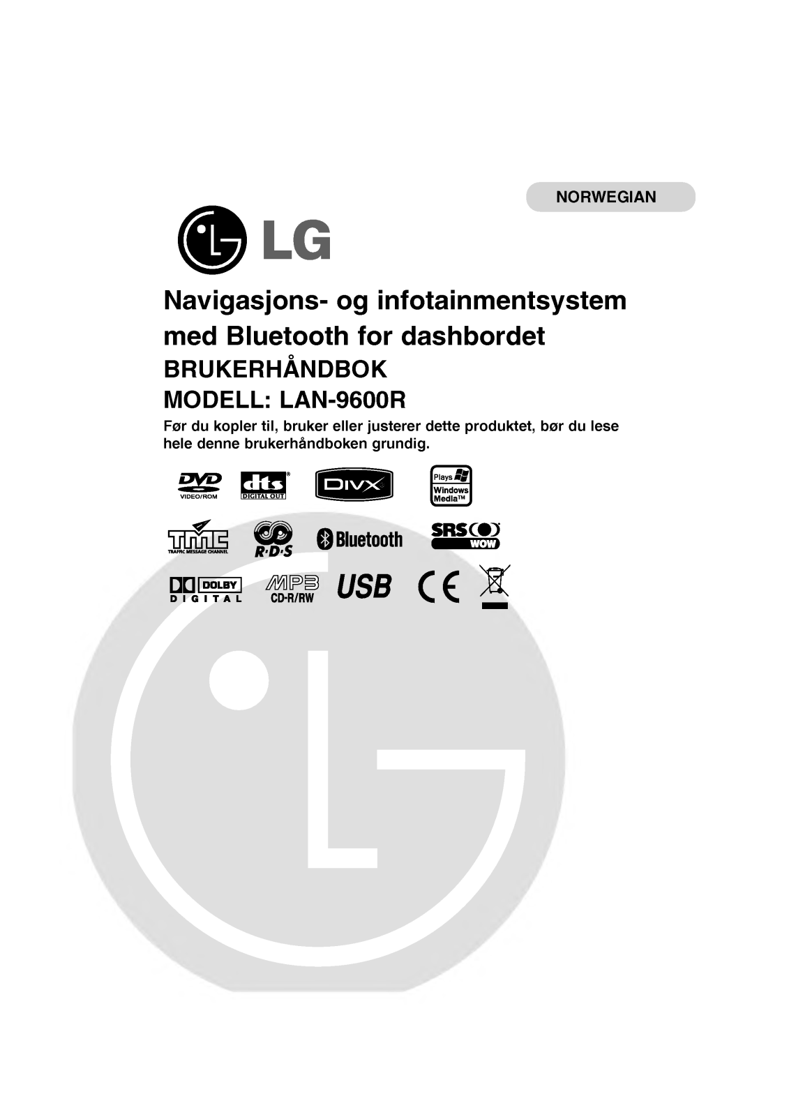 Lg LAN-9600R User Manual