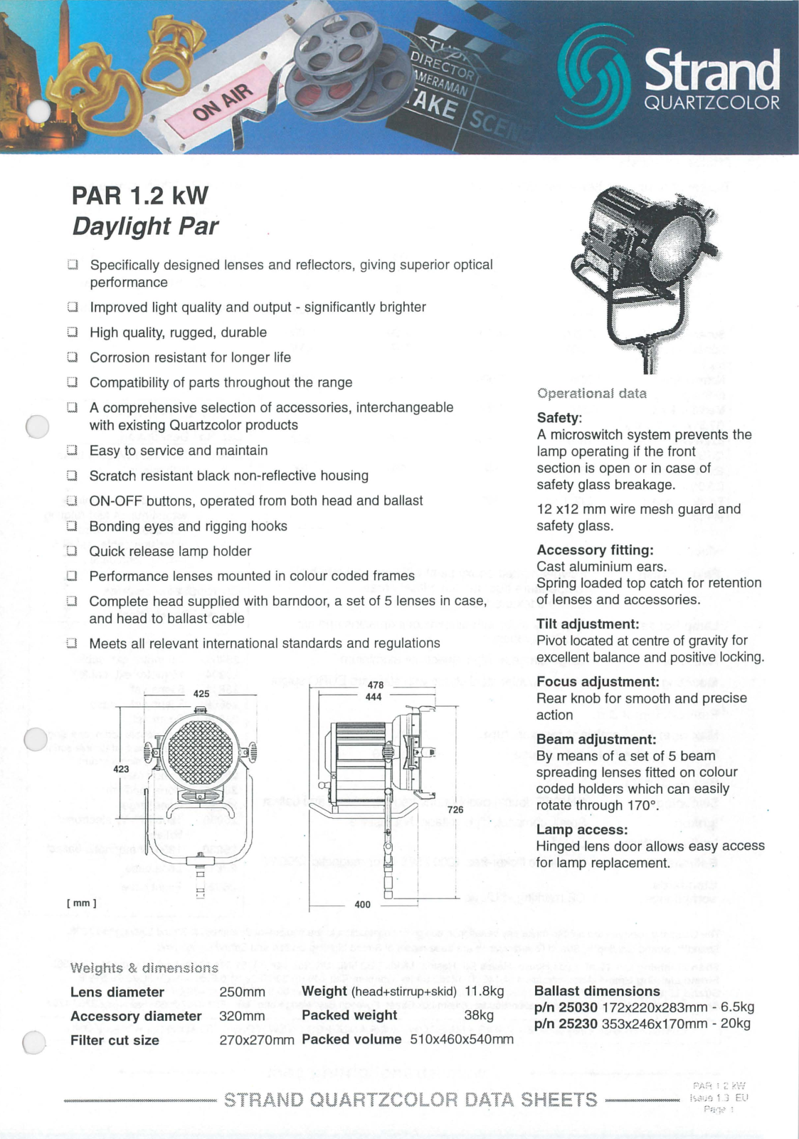 Strand 1.2kW Daylight PAR Datasheet - ManualMachine.com