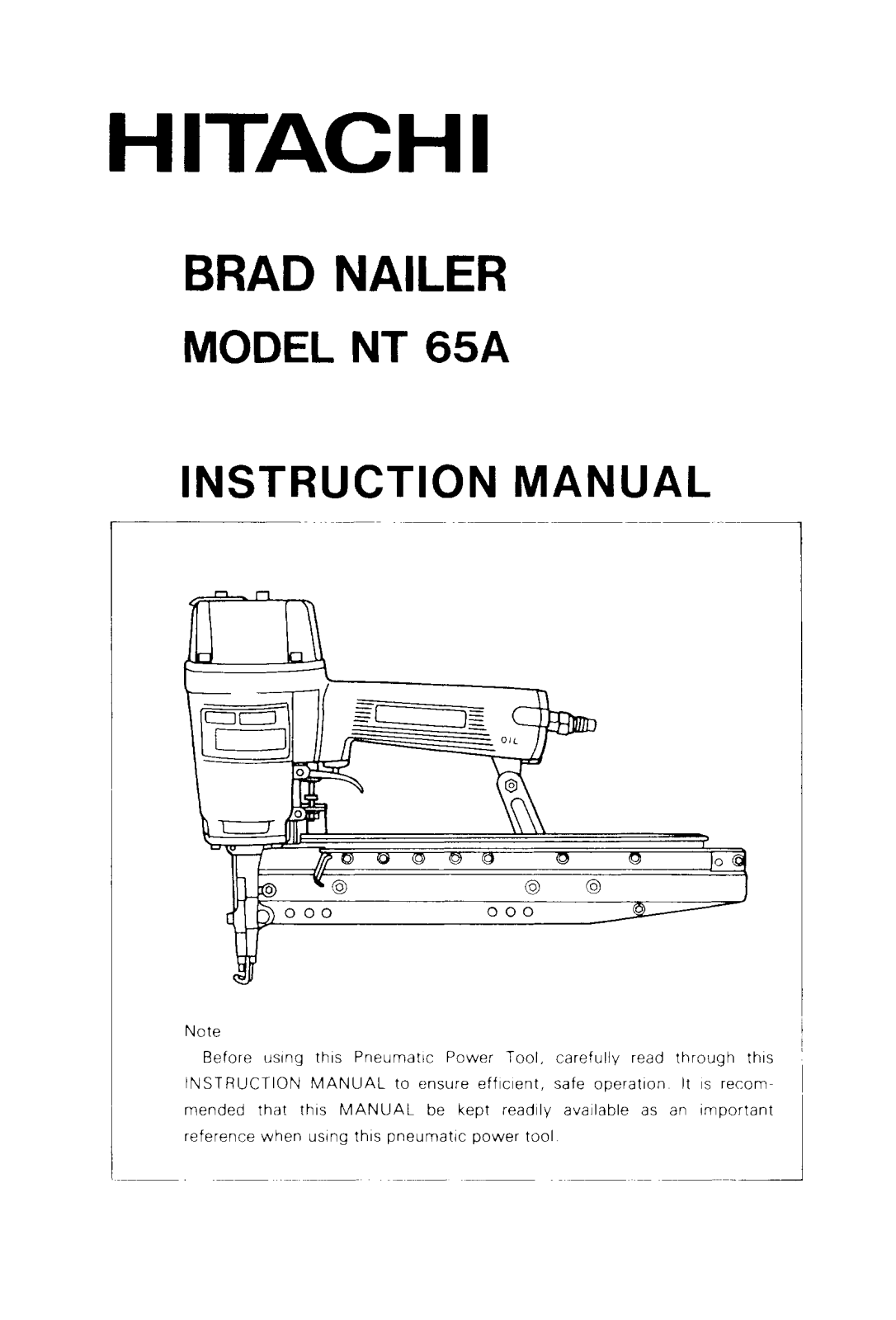 Hitachi NT65A User Manual