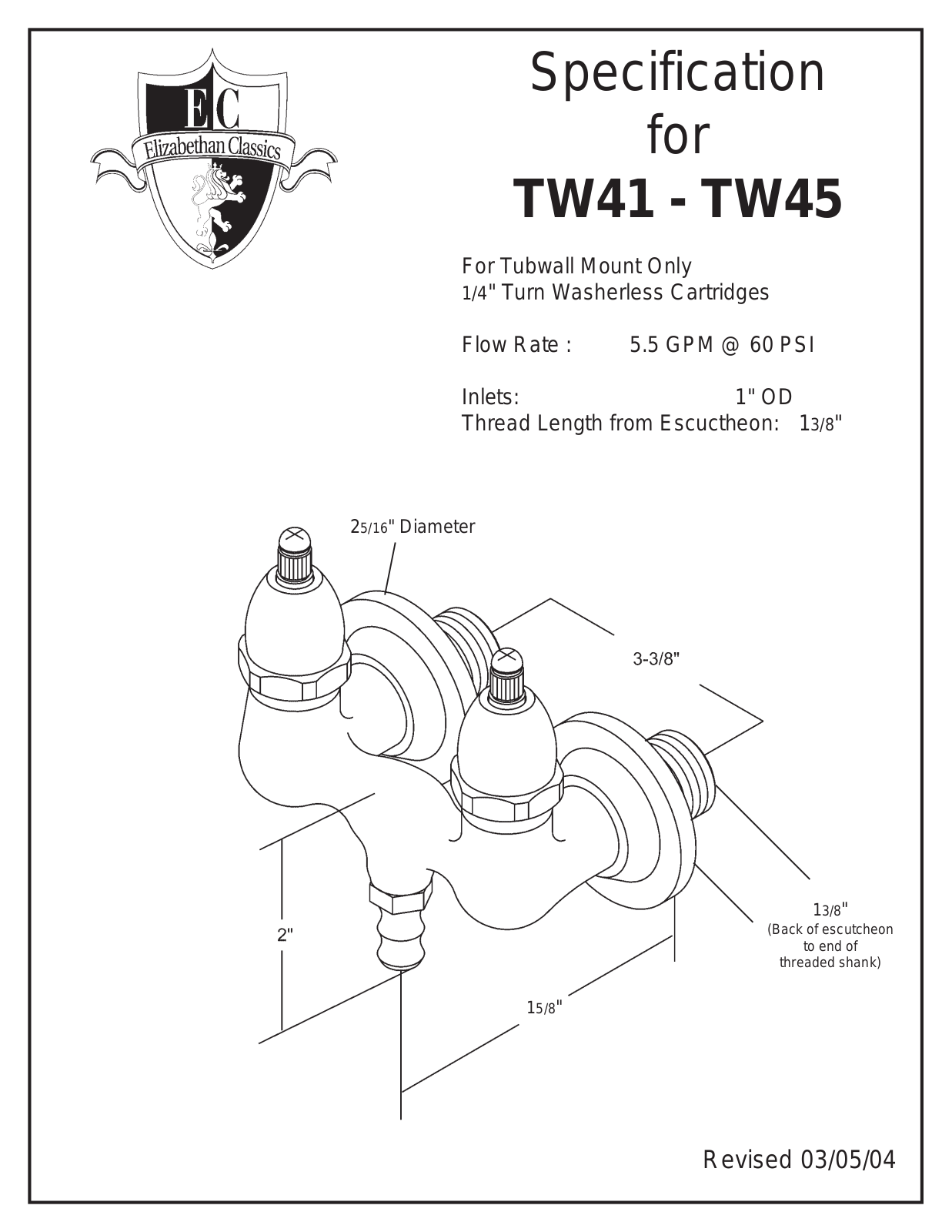 Factory Direct Hardware ECTW41 User Manual