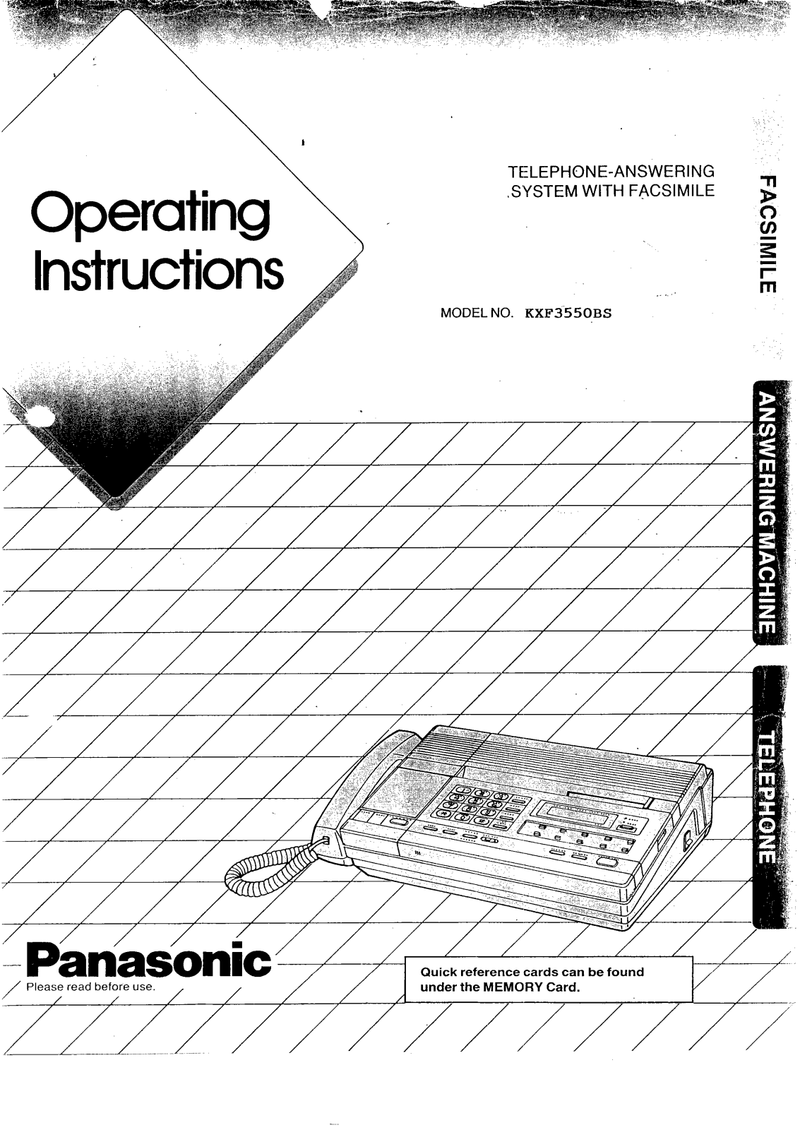 Panasonic KX-F3550BS Operating Instructions