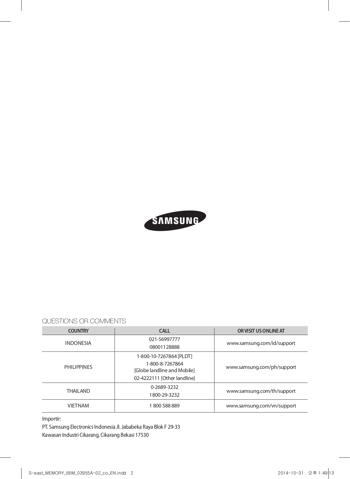 Samsung AF28FVSDA Series, AF28FVZDA Series User & Installation Manual