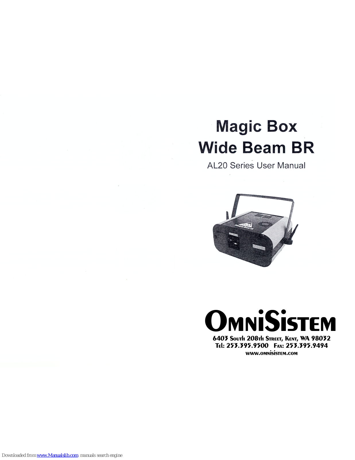 OmniSistem Magic Box Wide Beam BR AL20 User Manual