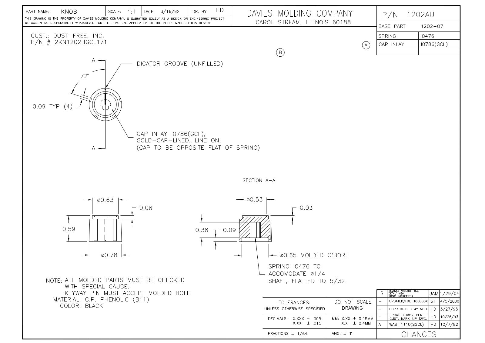 Davies Molding 1202AU Reference Drawing