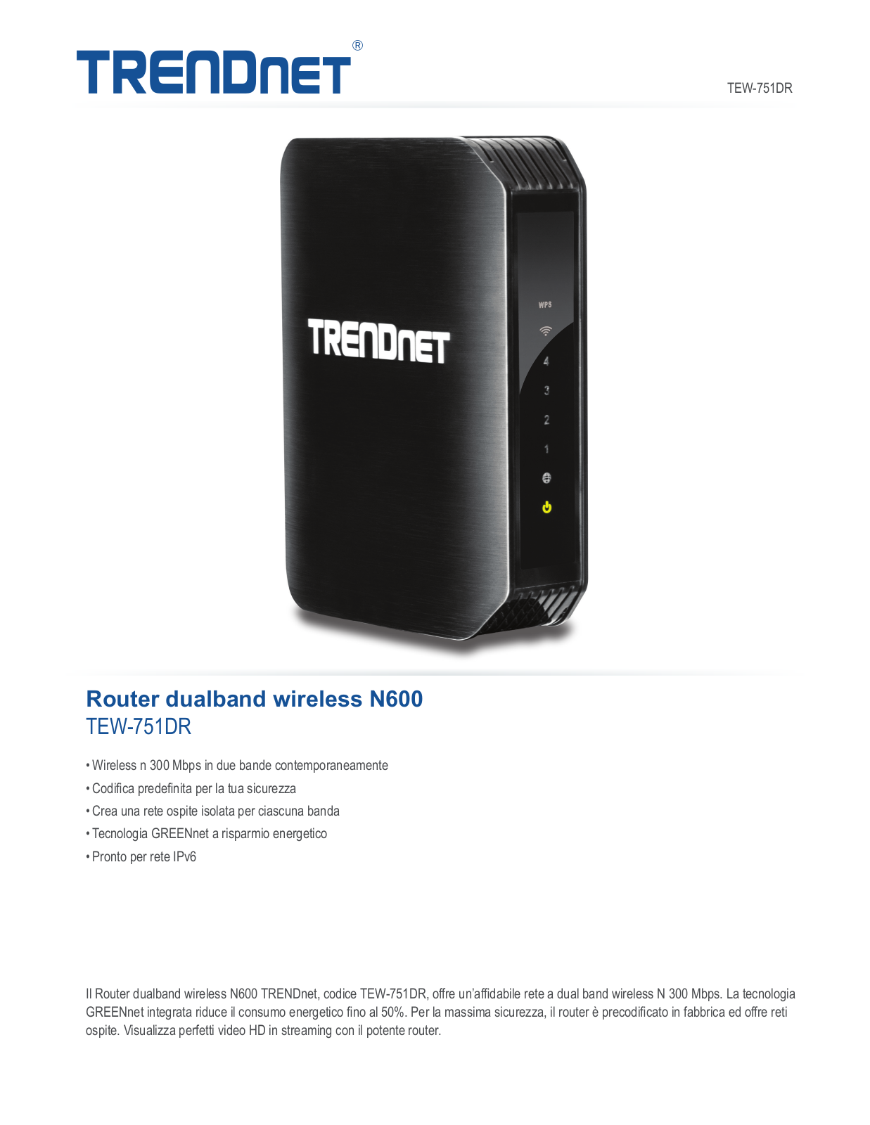 Trendnet TEW-751DR Datasheet