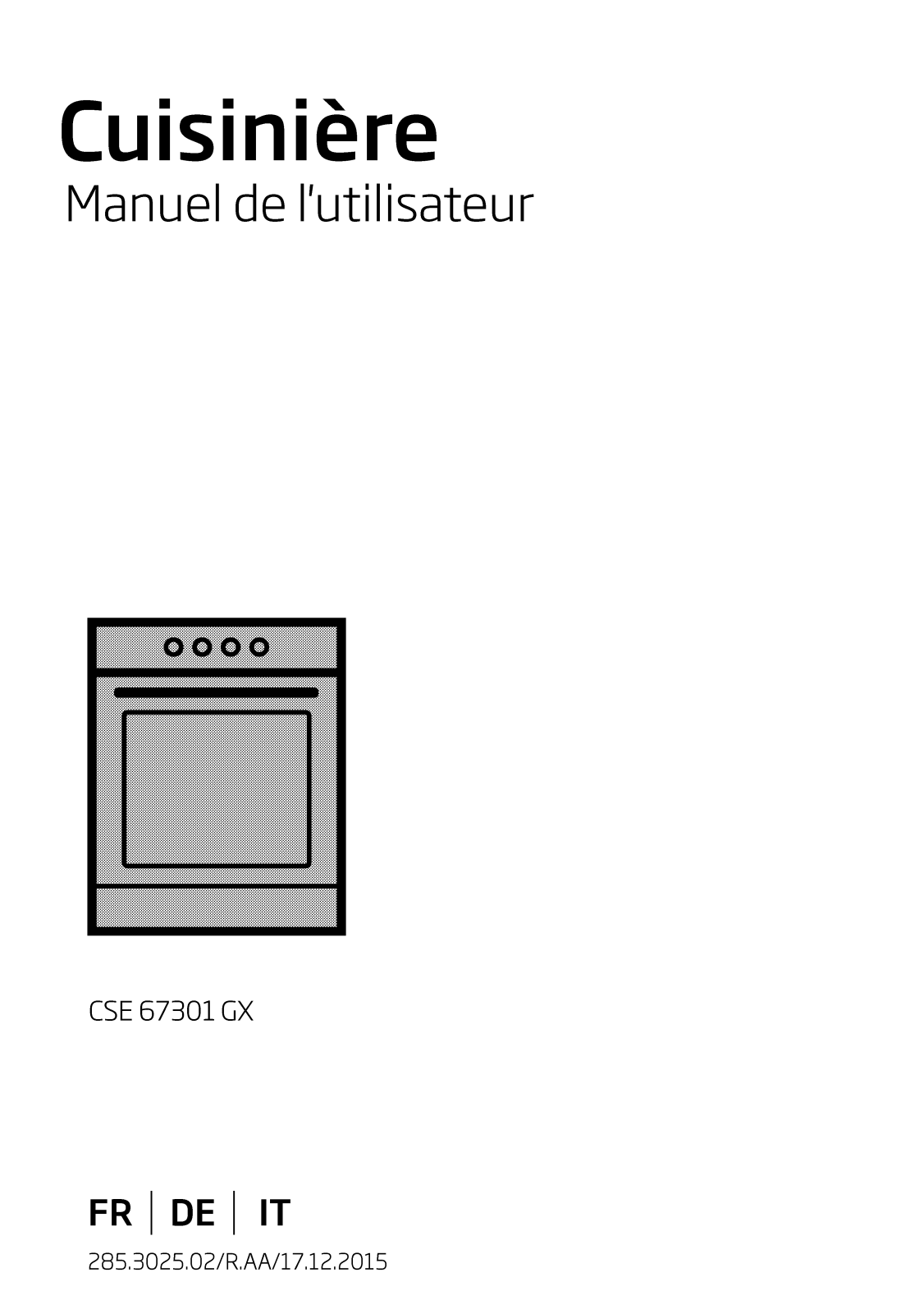 Beko CSE67301GX User manual