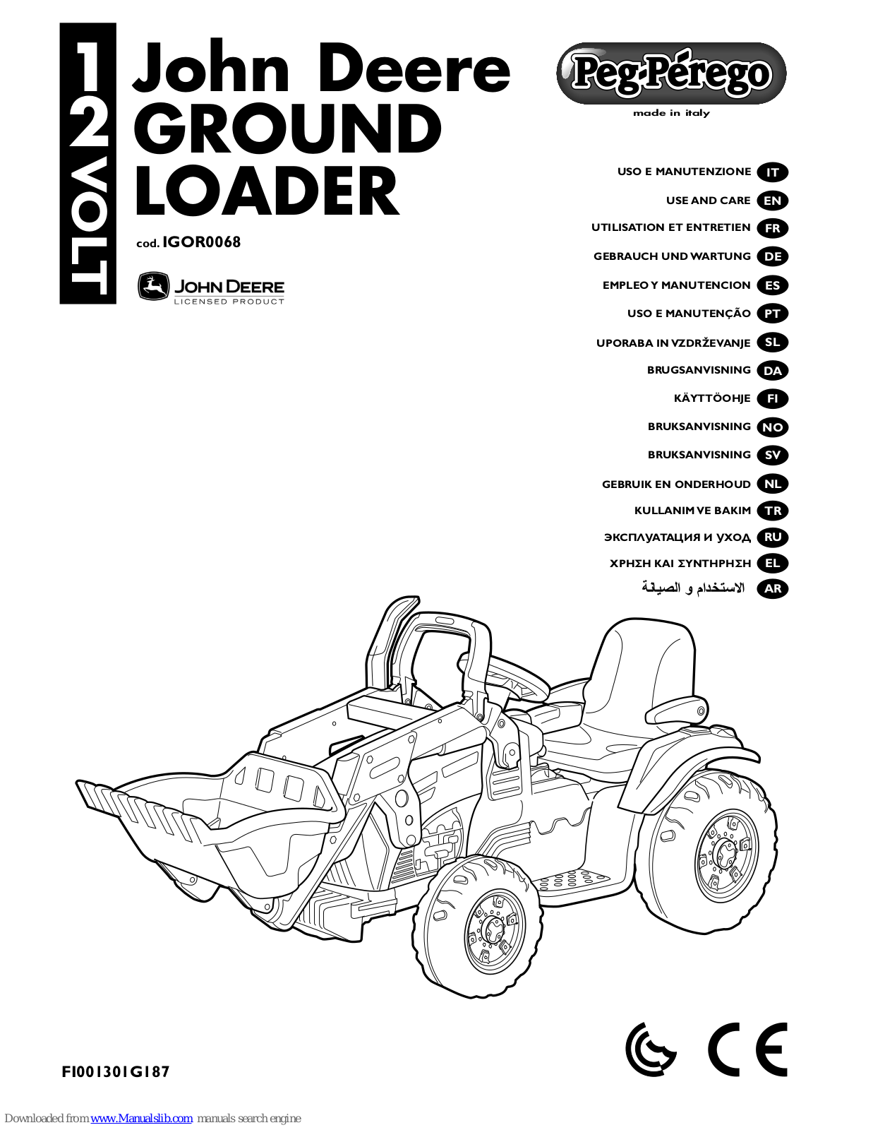 Peg-Perego IGOR0068 Use And Care Manual