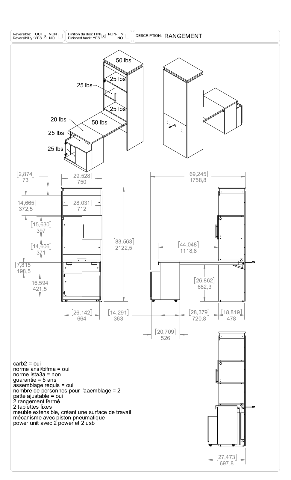 Mercury Row AAMD1341 Dimensions - ManualMachine.com