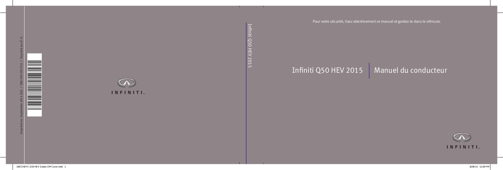 Infiniti Q50 Hybrid 2015 Owner's Manual