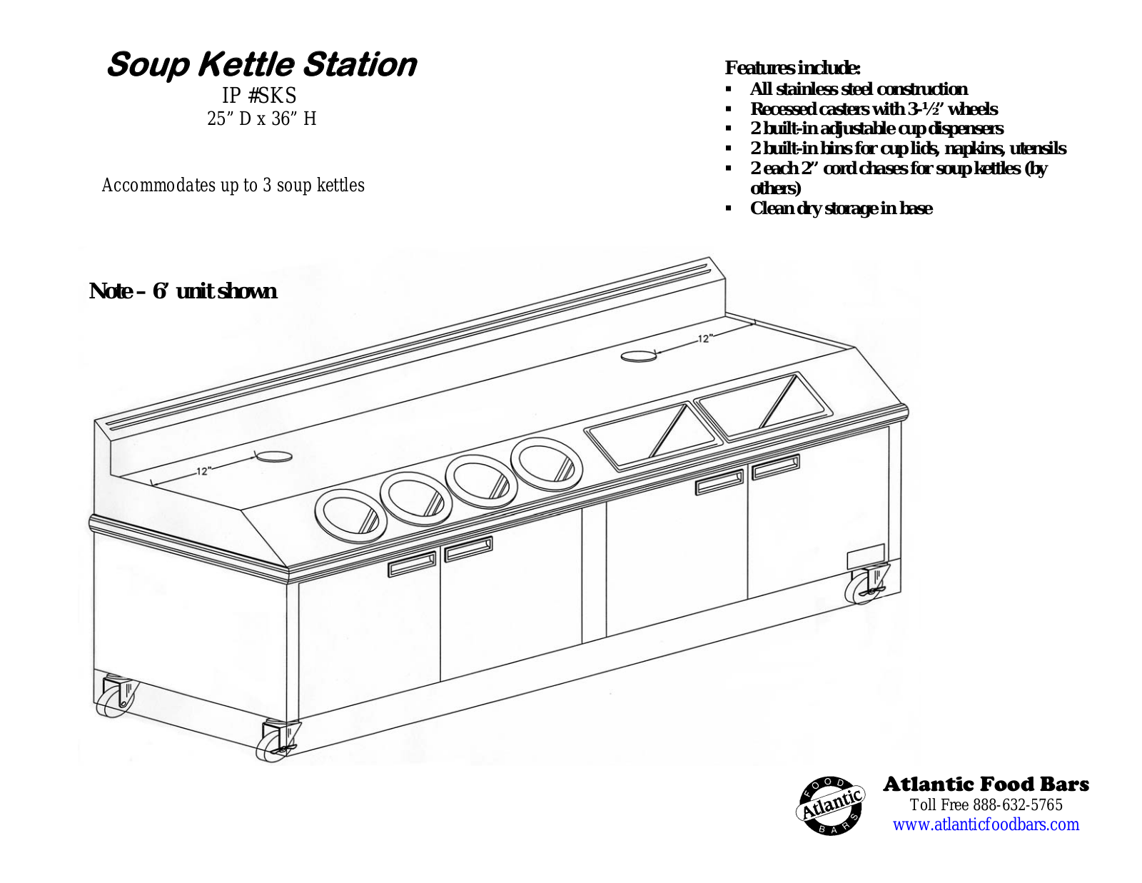 Atlantic Food Bar SKS User Manual