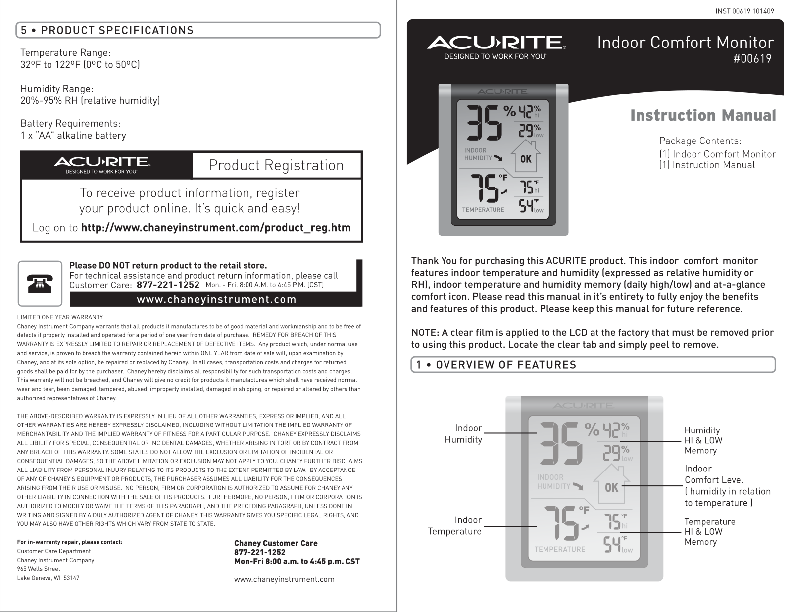 Acu-Rite 619 User Manual