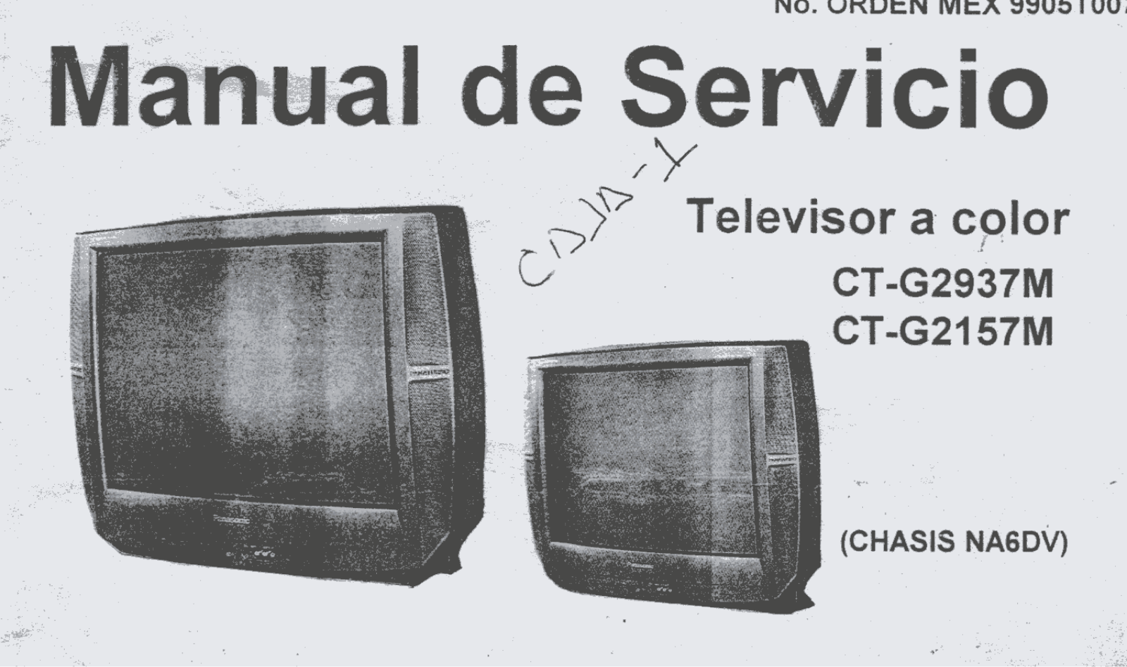 Panasonic CT G2937M, CT G2157M Service Manual