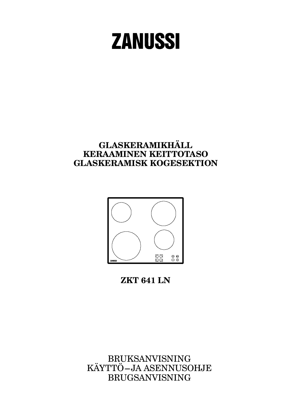 Zanussi ZKT641LN User Manual