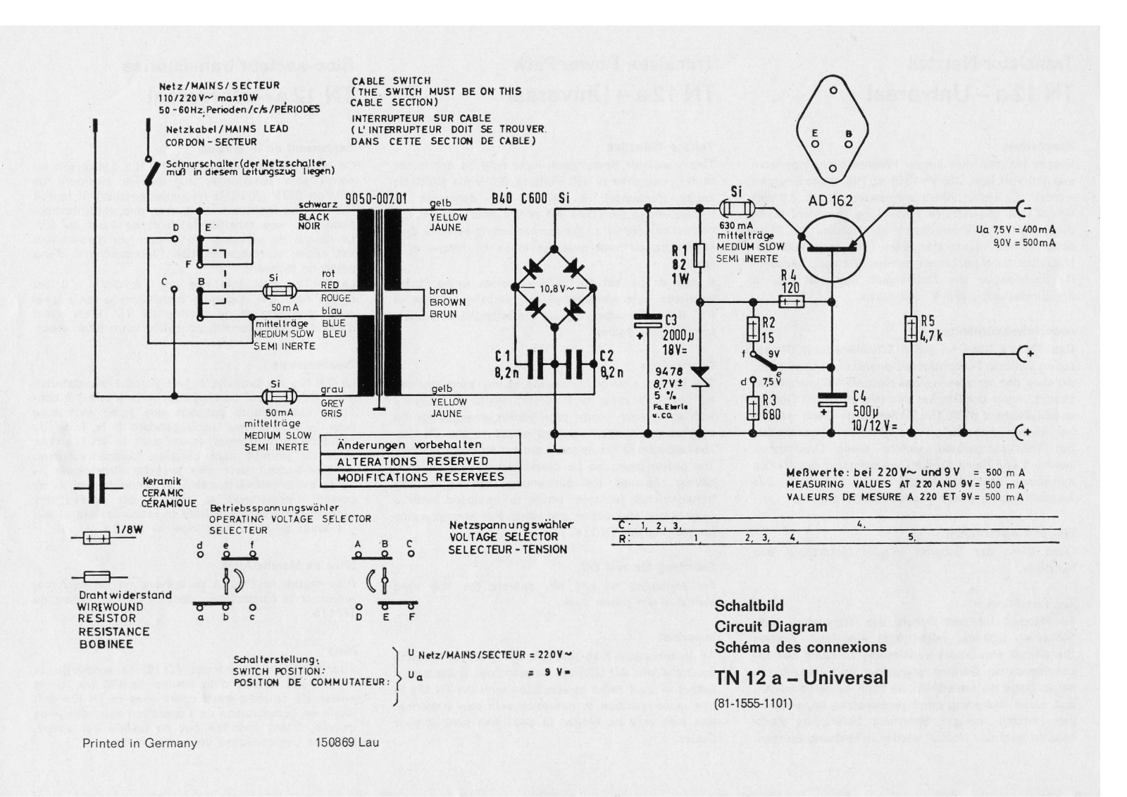 Grundig TN-12-A Service Manual