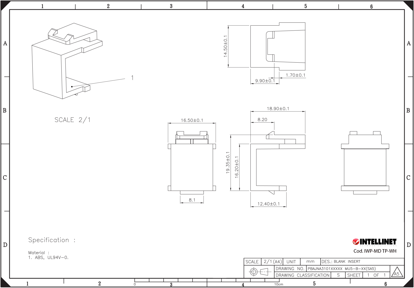 Intellinet IWP-MDTP-WH Drawing - ManualMachine.com