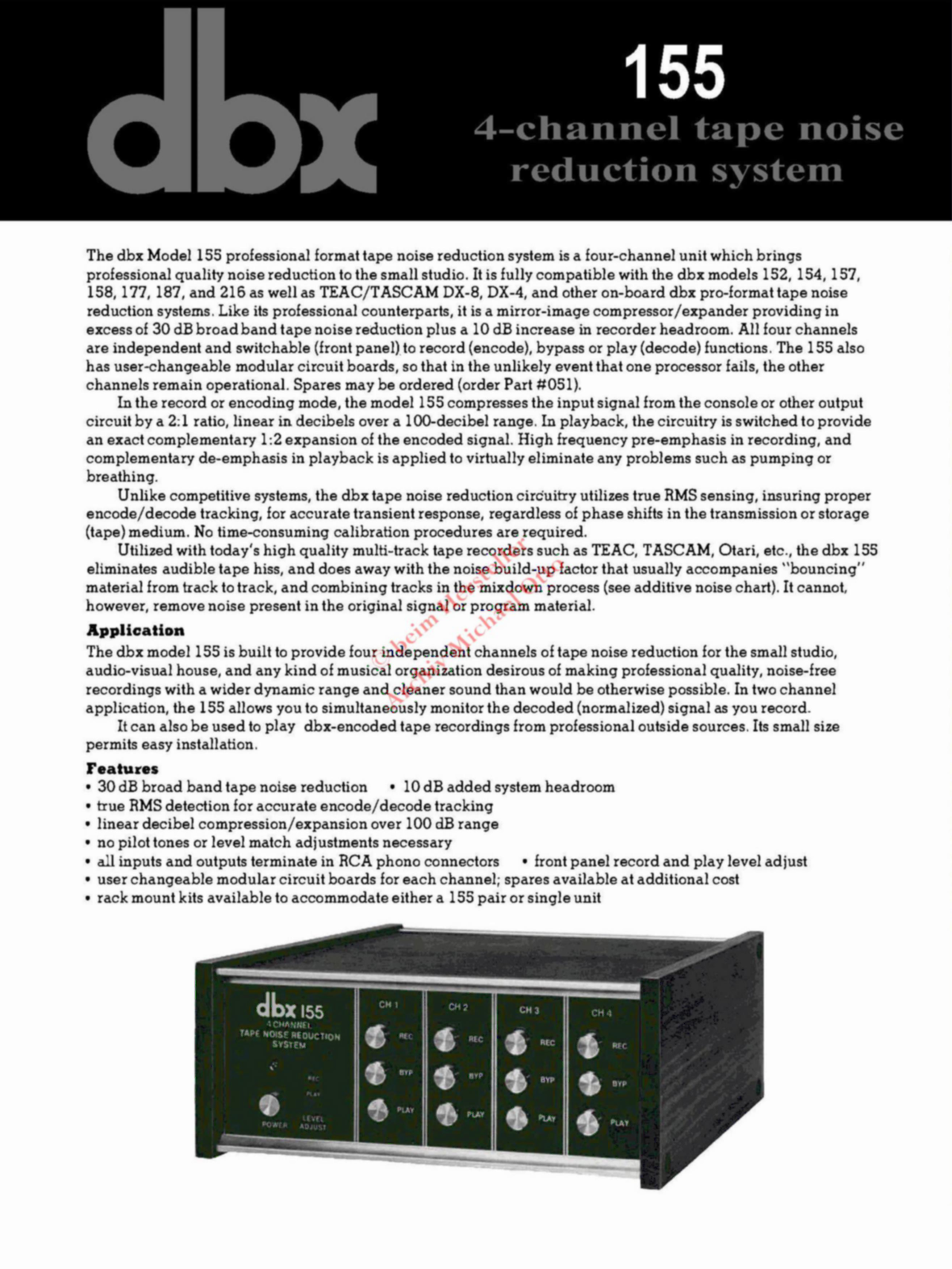 dbx 155 brochure - ManualMachine.com