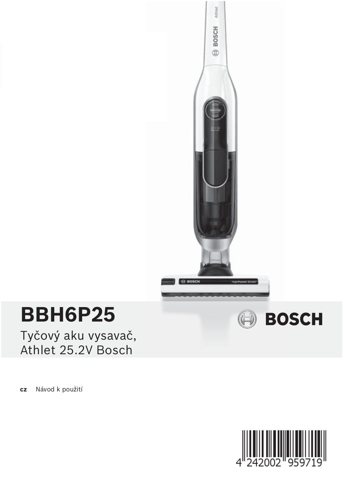 Bosch BBH6P25 User Manual