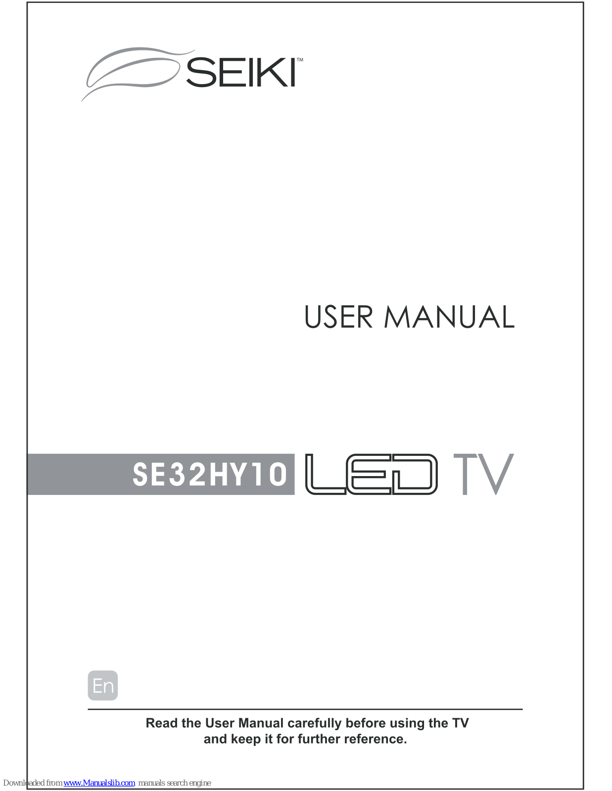 Seiki SE32HY10 User Manual