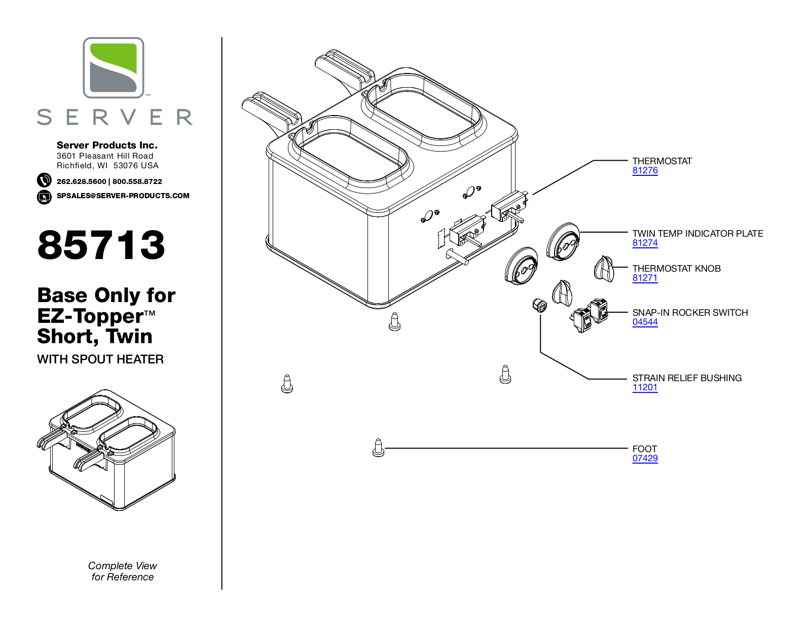 Server 85713 Parts Manual