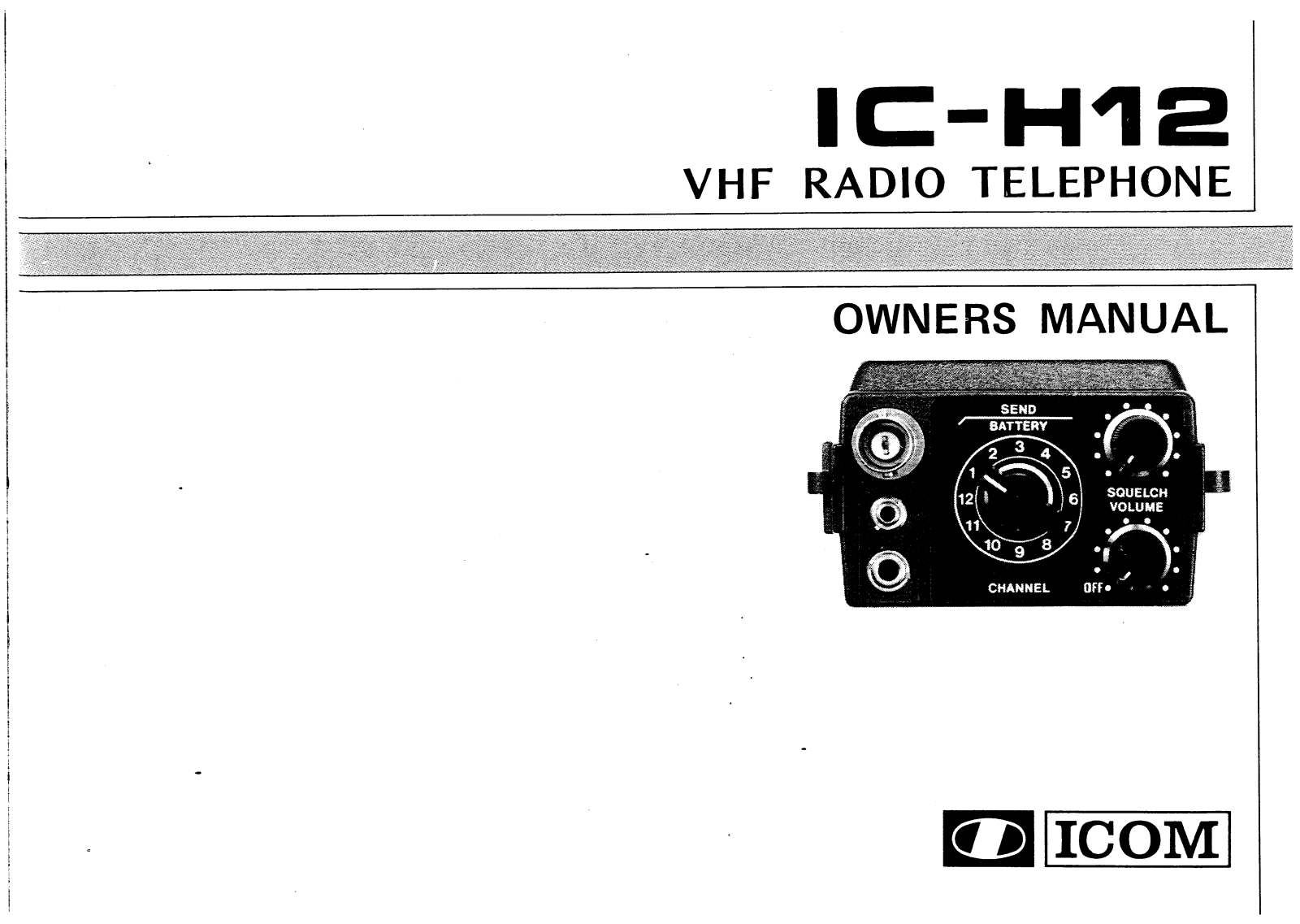 Icom IC-H12 User Manual