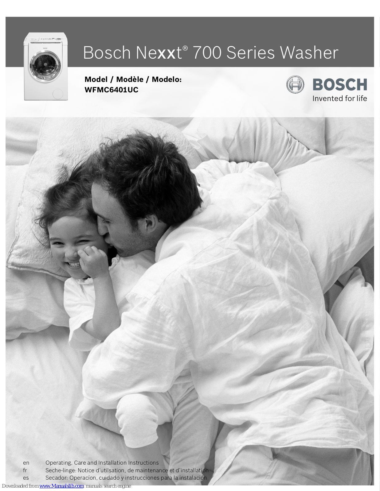 Bosch Nexxt 700 WFMC640, Nexxt 700 Operating, Care And Installation Instructions Manual