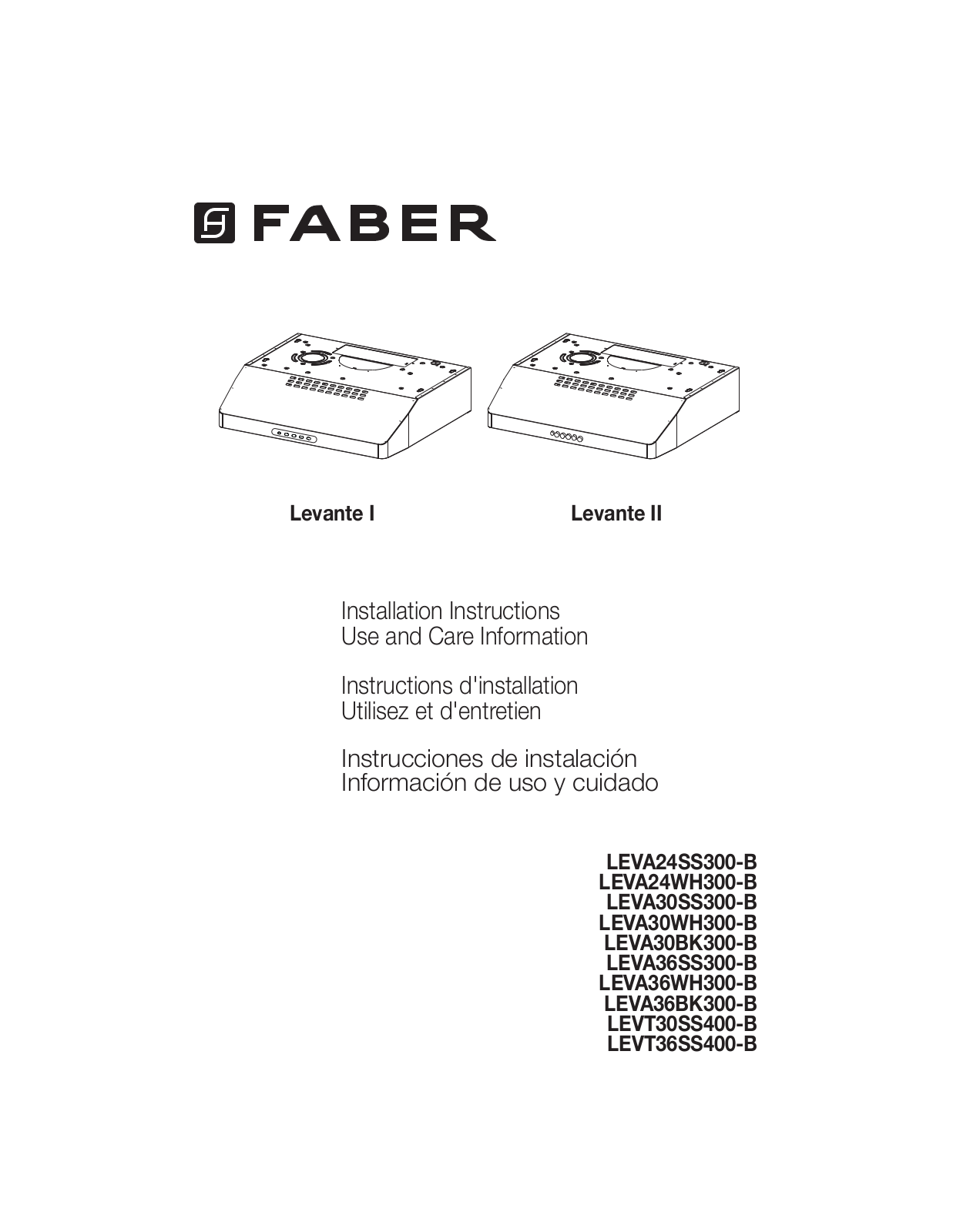 Faber LEVA36SS300B Installation